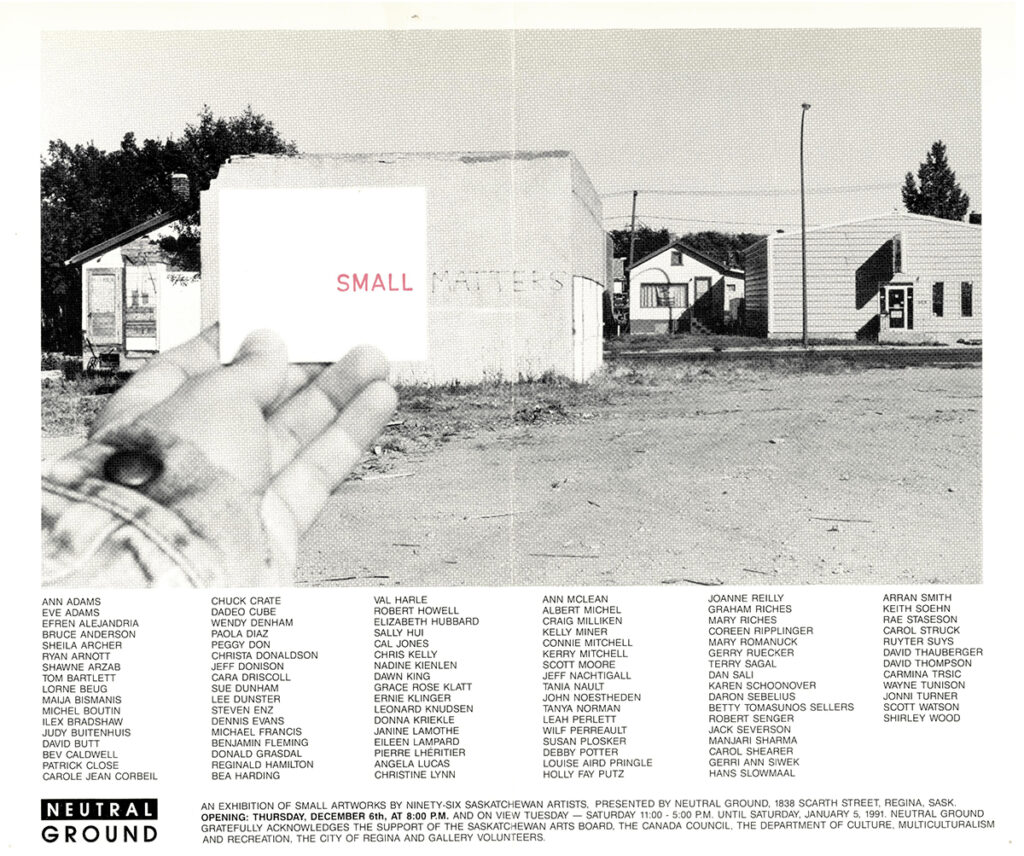 Small Matters
Group Show
December 6, 1990