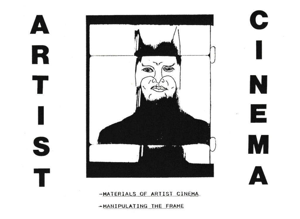 Materials of Artist Cinema - Manipulating the Frame
March 24 & 25, 1989