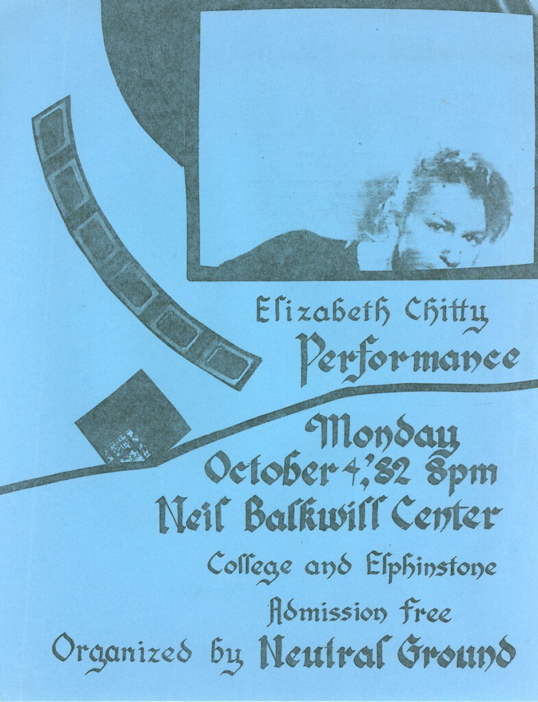 Elizabeth Chitty Performance
October 4, 8pm