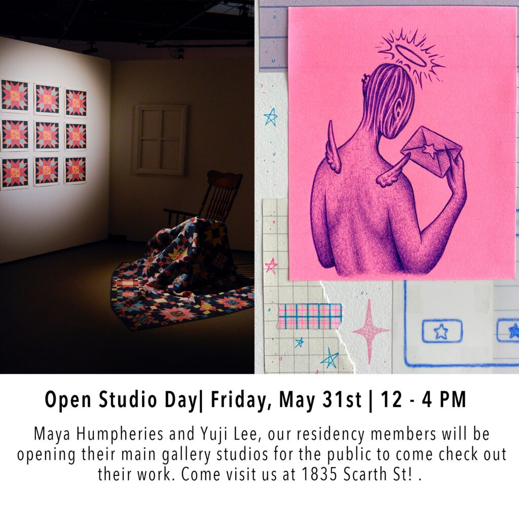 Open Studio Day
Members Residency
Maya Humphries & Yuji Lee
Friday, May 31st | 12-4PM